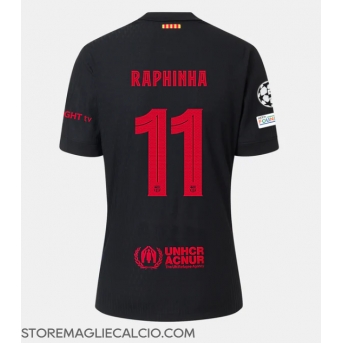 Barcelona Raphinha Belloli #11 Maglia Gara Trasferta Repliche 2024-25